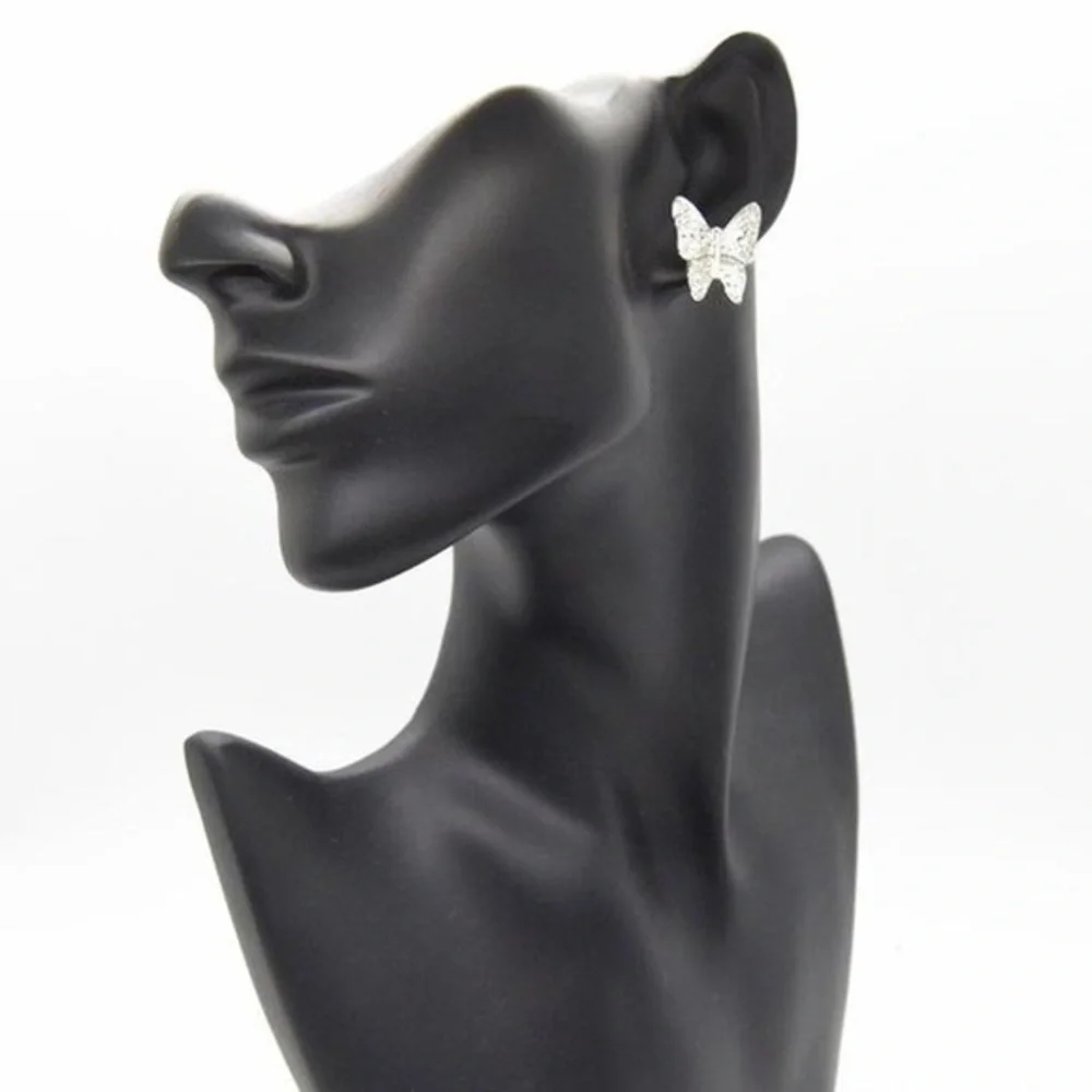 Silver Butterfly Stud Earrings